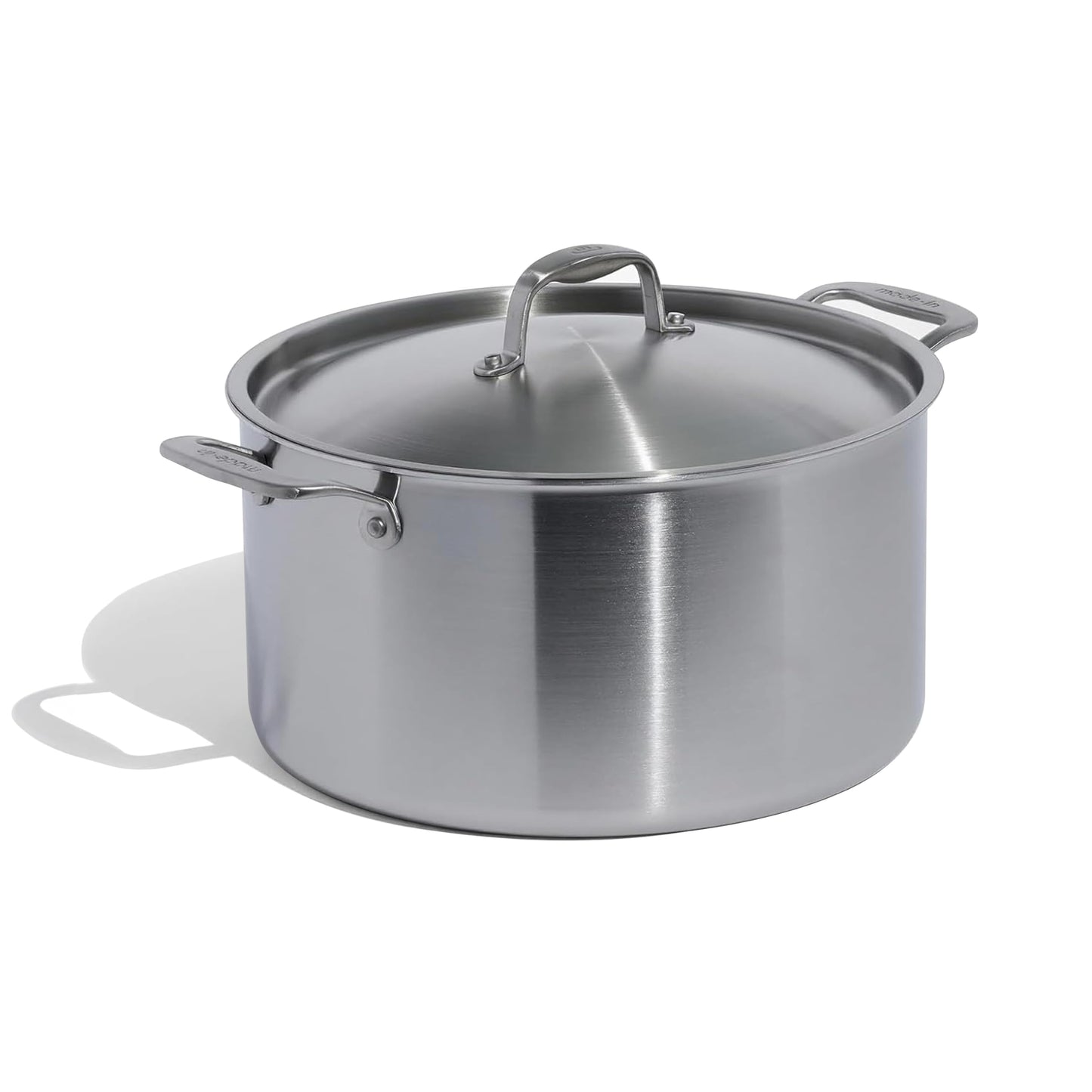 5-Ply Stainless Steel Stock Pot with Lid for Induction Cooking