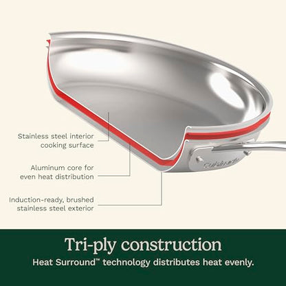 Cuisinart Piece Cookware Set, MultiClad Pro Triple Ply, Silver