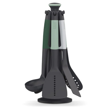 Nylon Kitchen Utensil Set with Rotating Storage Stand and Tools
