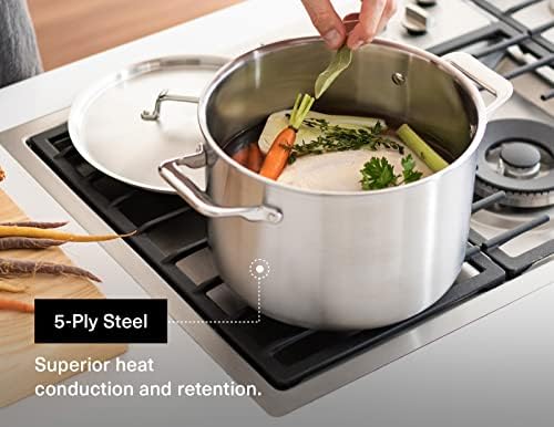 Stainless Steel Stock Pot with Lid for Soup, Stew & Cooking