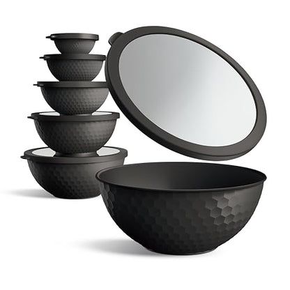 12-Piece Nesting Mixing Bowl Set with Lids for Food Prep & Storage