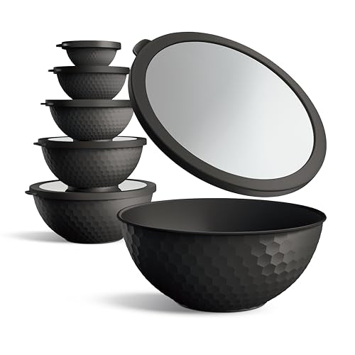 12-Piece Nesting Mixing Bowl Set with Lids for Food Prep & Storage