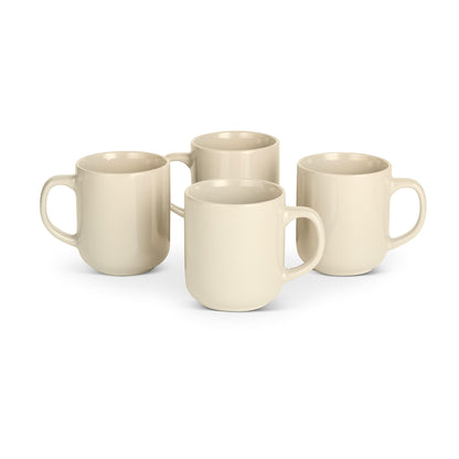 Set of 4 Ceramic Salad Plates with Modern Design for Everyday Dining