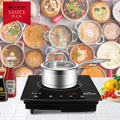 Stainless Steel Saucepan with Lid and Induction Compatible Base