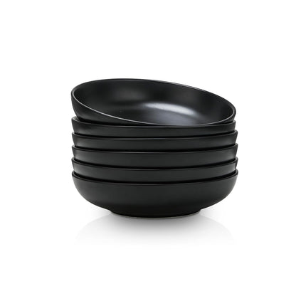 Porcelain Salad Pasta Bowls with Wide Shallow Design for Serving