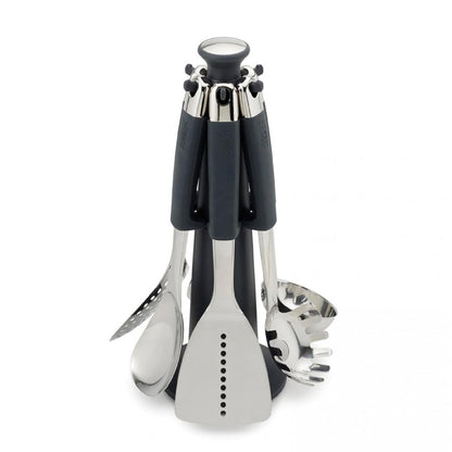 Nylon Kitchen Utensil Set with Rotating Storage Stand and Tools