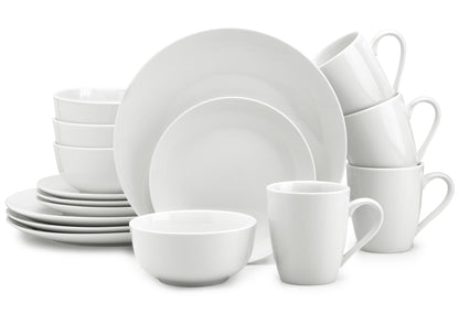 Dinnerware Set with Chip Resistant Plates and Bowls for Everyday Dining