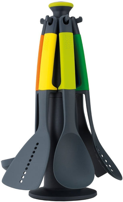 Nylon Kitchen Utensil Set with Rotating Storage Stand and Tools