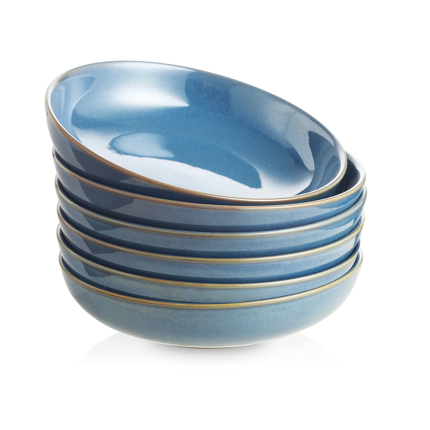 Porcelain Salad Pasta Bowls with Wide Shallow Design for Serving