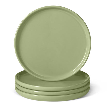 Set of 4 Ceramic Salad Plates with Modern Design for Everyday Dining