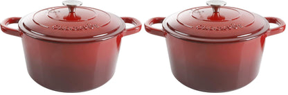 Crock-Pot Artisan Enameled Cast Iron Round Dutch Ovens w/Lid