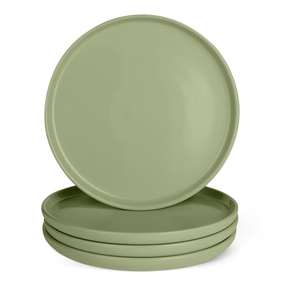 Set of 4 Ceramic Salad Plates with Modern Design for Everyday Dining