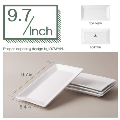 DOWAN Rectangle Plates Set of 4