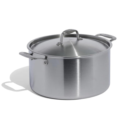 5-Ply Stainless Steel Stock Pot with Lid for Induction Cooking