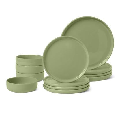 Set of 4 Ceramic Salad Plates with Modern Design for Everyday Dining