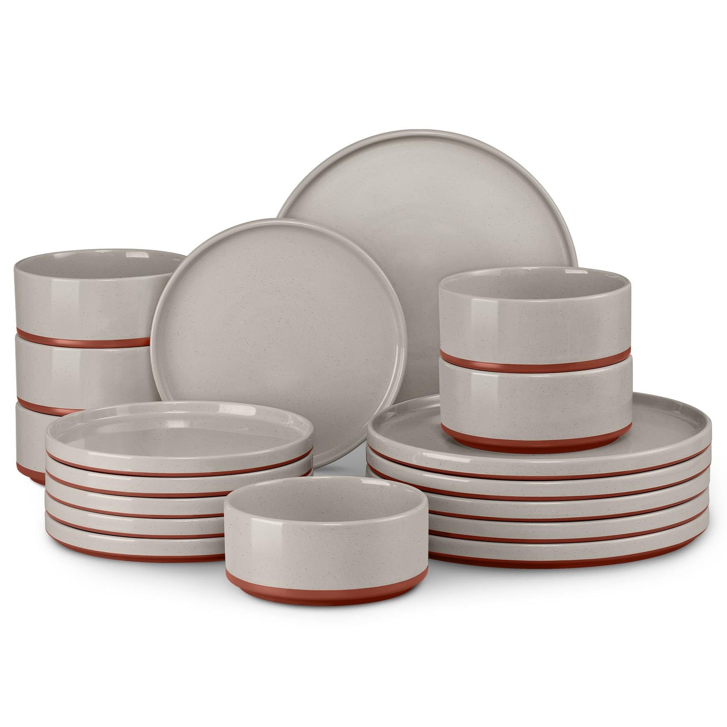 LIANYU Dinnerware Plates and Bowls Sets