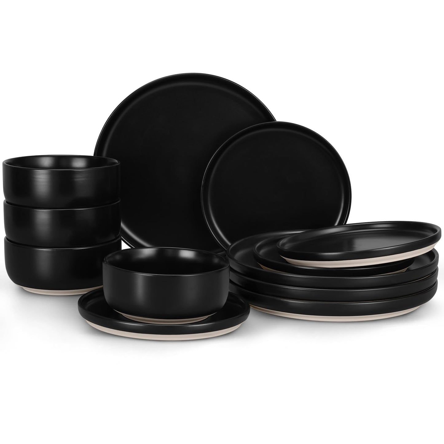 LIANYU Dinnerware Plates and Bowls Sets