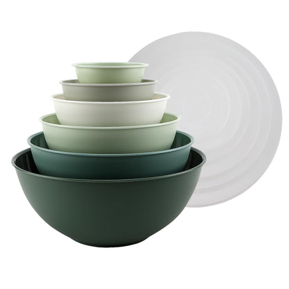 12-Piece Nesting Mixing Bowl Set with Lids for Food Prep & Storage
