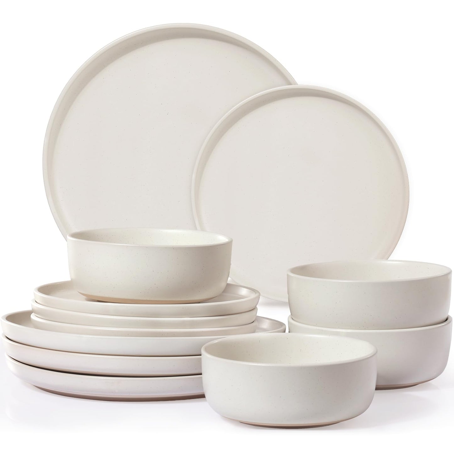 Ceramic Dinnerware Set with Plates and Bowls for Everyday Dining