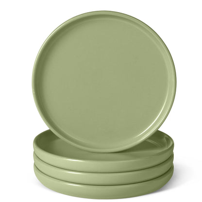 Set of 4 Ceramic Salad Plates with Modern Design for Everyday Dining