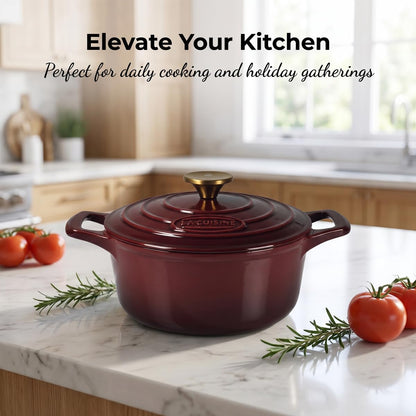 La Cuisine Premium Enameled Cast Iron Cookware,Dutch Oven, Casserole. Pan.