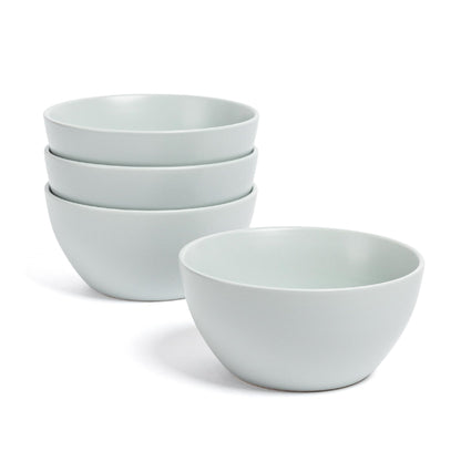 4-Piece Stoneware Bowl Set with Coupe Design for Dining & Cereal