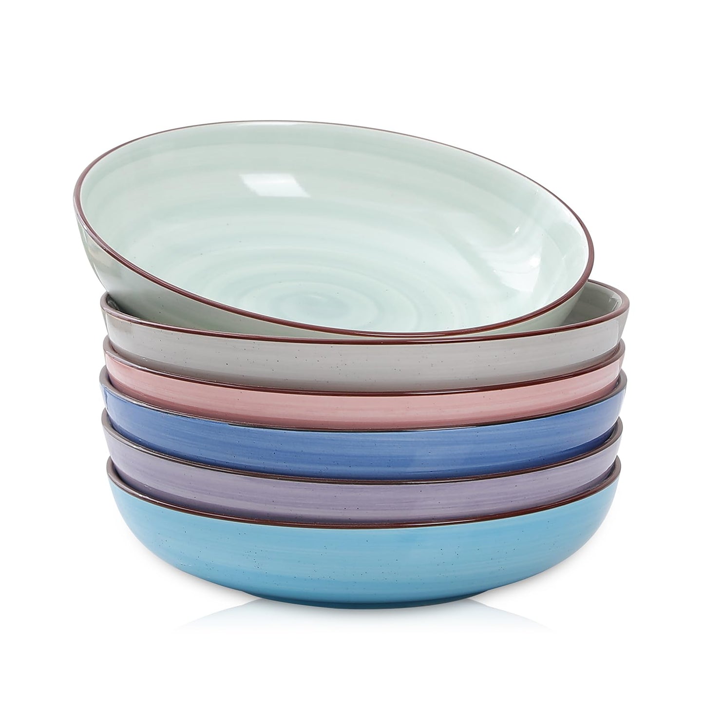 Porcelain Salad Pasta Bowls with Wide Shallow Design for Serving