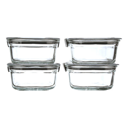 Rubbermaid Brilliance Glass Food Storage Containers, Assorted Sizes, Set of 9, BPA-Free, Leak-Proof, Clear