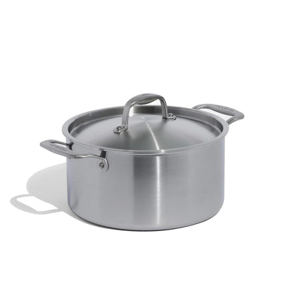 5-Ply Stainless Steel Stock Pot with Lid for Induction Cooking