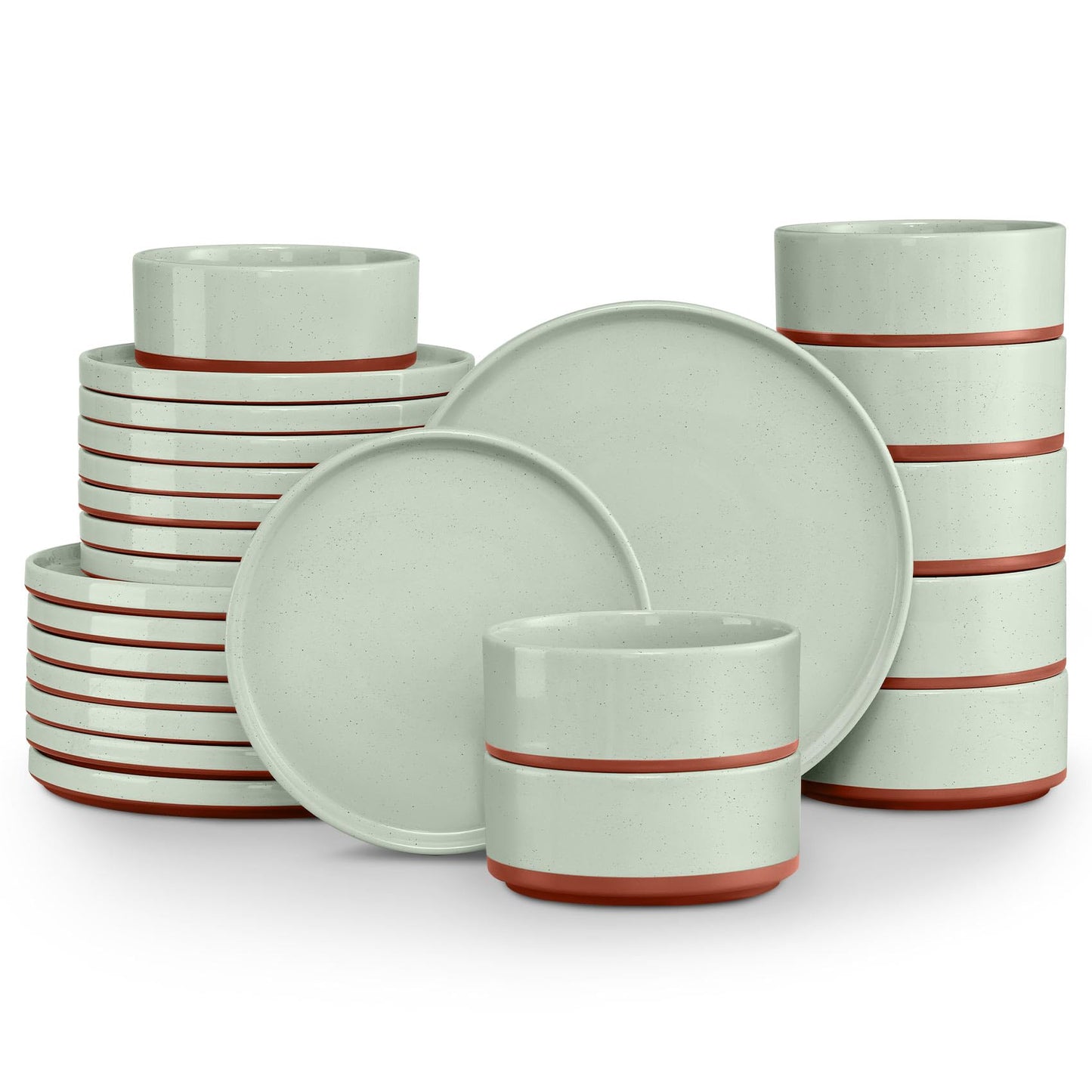 LIANYU Dinnerware Plates and Bowls Sets
