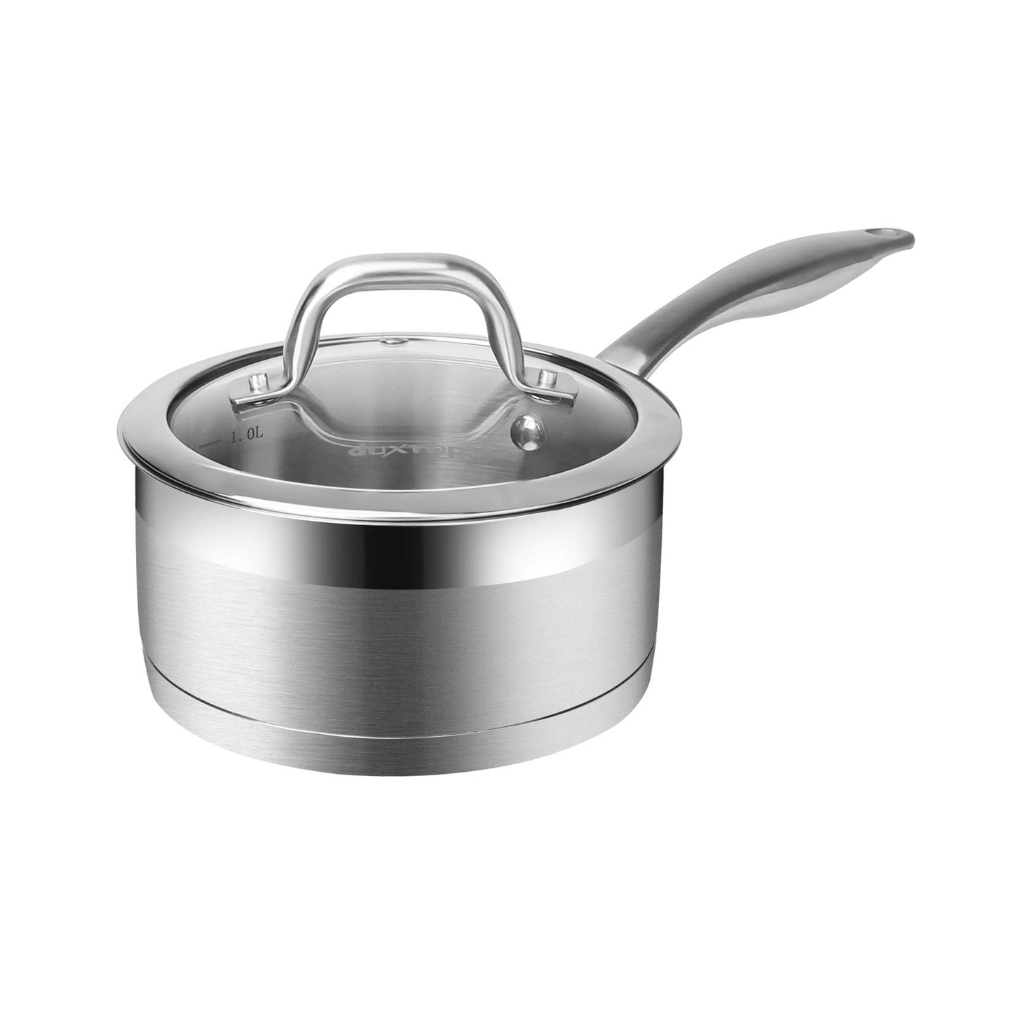 Stainless Steel Saucepan with Lid and Induction Compatible Base