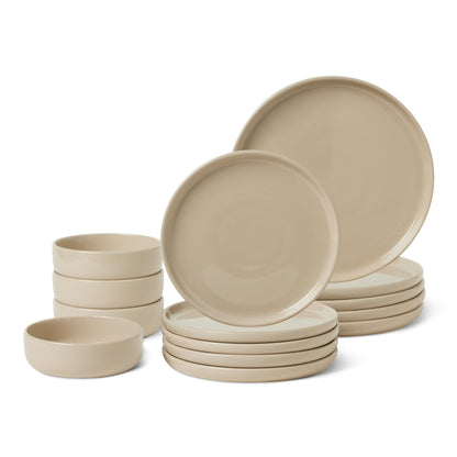 Set of 4 Ceramic Salad Plates with Modern Design for Everyday Dining