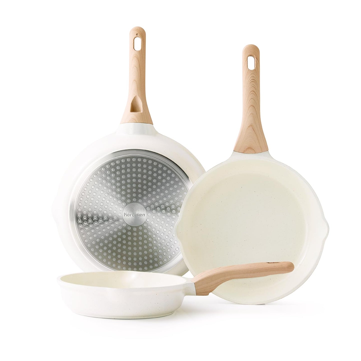 3-Piece Nonstick Frying Pan Set for Induction Cooking