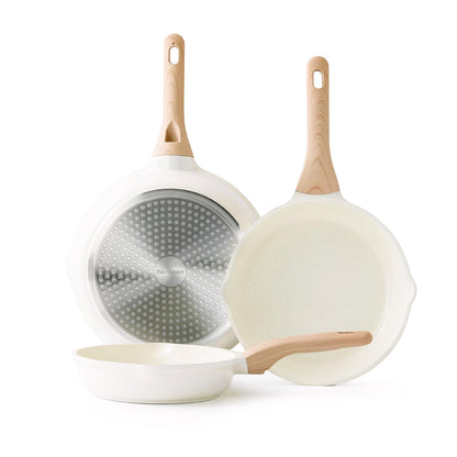 3-Piece Nonstick Frying Pan Set for Induction Cooking