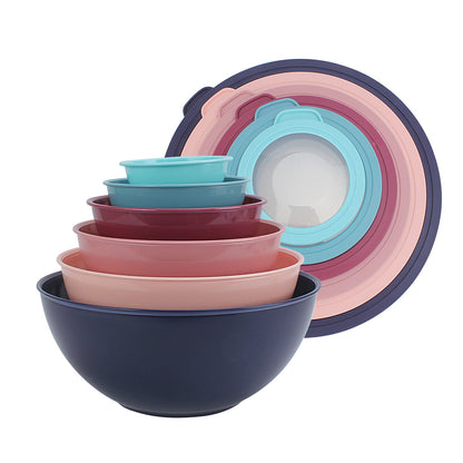 12-Piece Nesting Mixing Bowl Set with Lids for Food Prep & Storage
