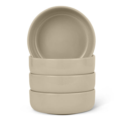 Set of 4 Ceramic Salad Plates with Modern Design for Everyday Dining