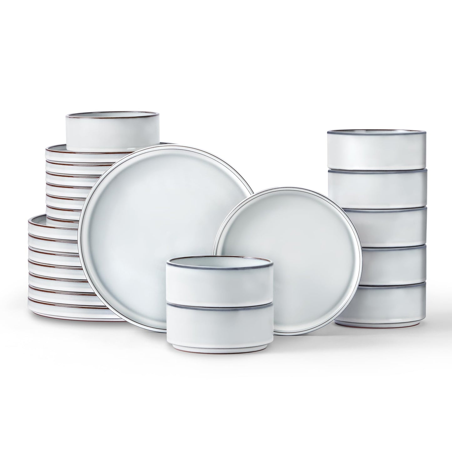 LIANYU Dinnerware Plates and Bowls Sets