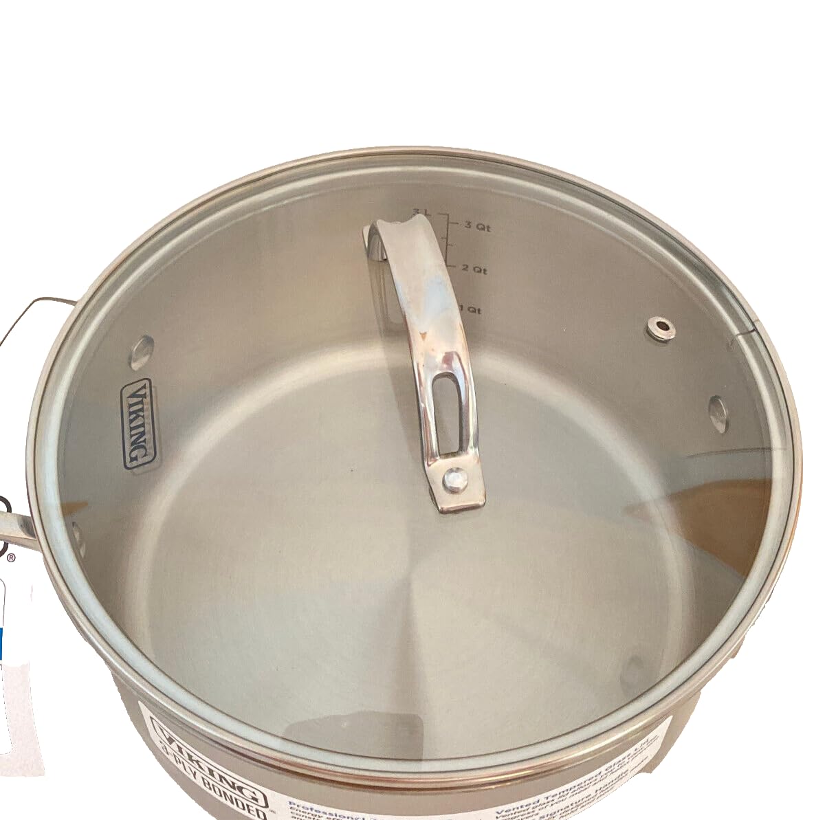 4 Qt Stainless Steel Stock Pot with Glass Lid for All Cooktops