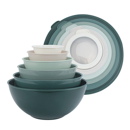 12-Piece Nesting Mixing Bowl Set with Lids for Food Prep & Storage
