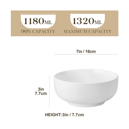 MALACASA Porcelain Serving Bowls Set, Series REGULAR
