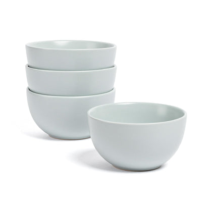 4-Piece Stoneware Bowl Set with Coupe Design for Dining & Cereal
