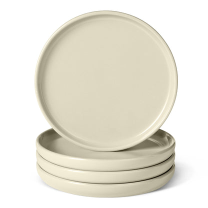 Set of 4 Ceramic Salad Plates with Modern Design for Everyday Dining