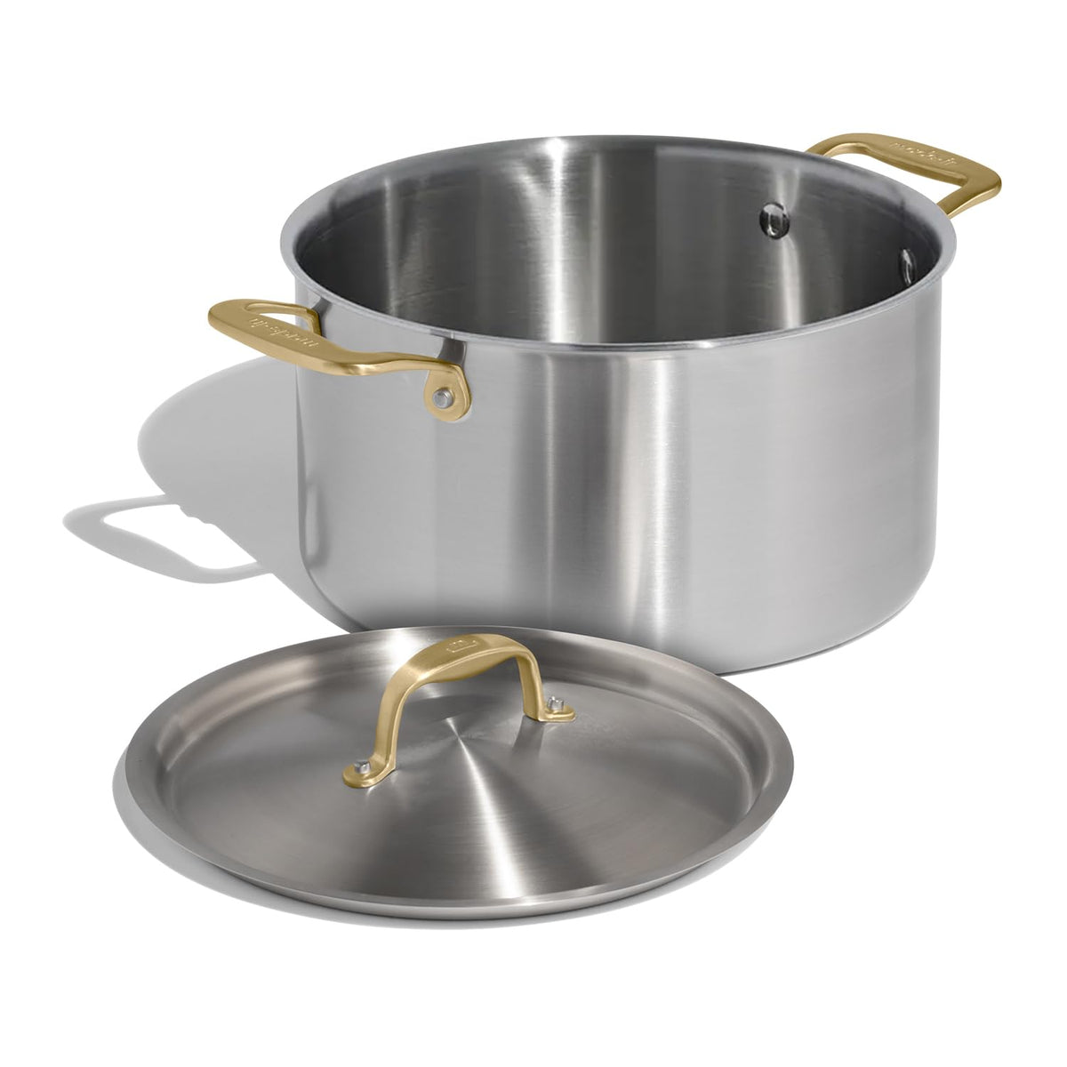 5-Ply Stainless Steel Stock Pot with Lid for Induction Cooking