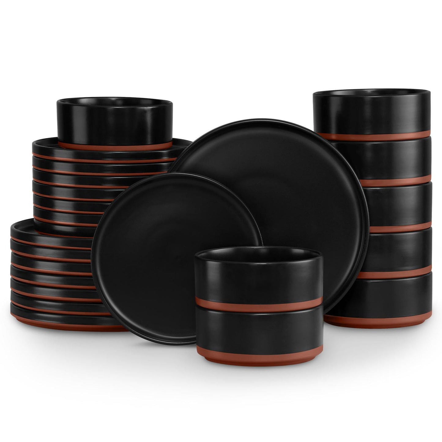 LIANYU Dinnerware Plates and Bowls Sets