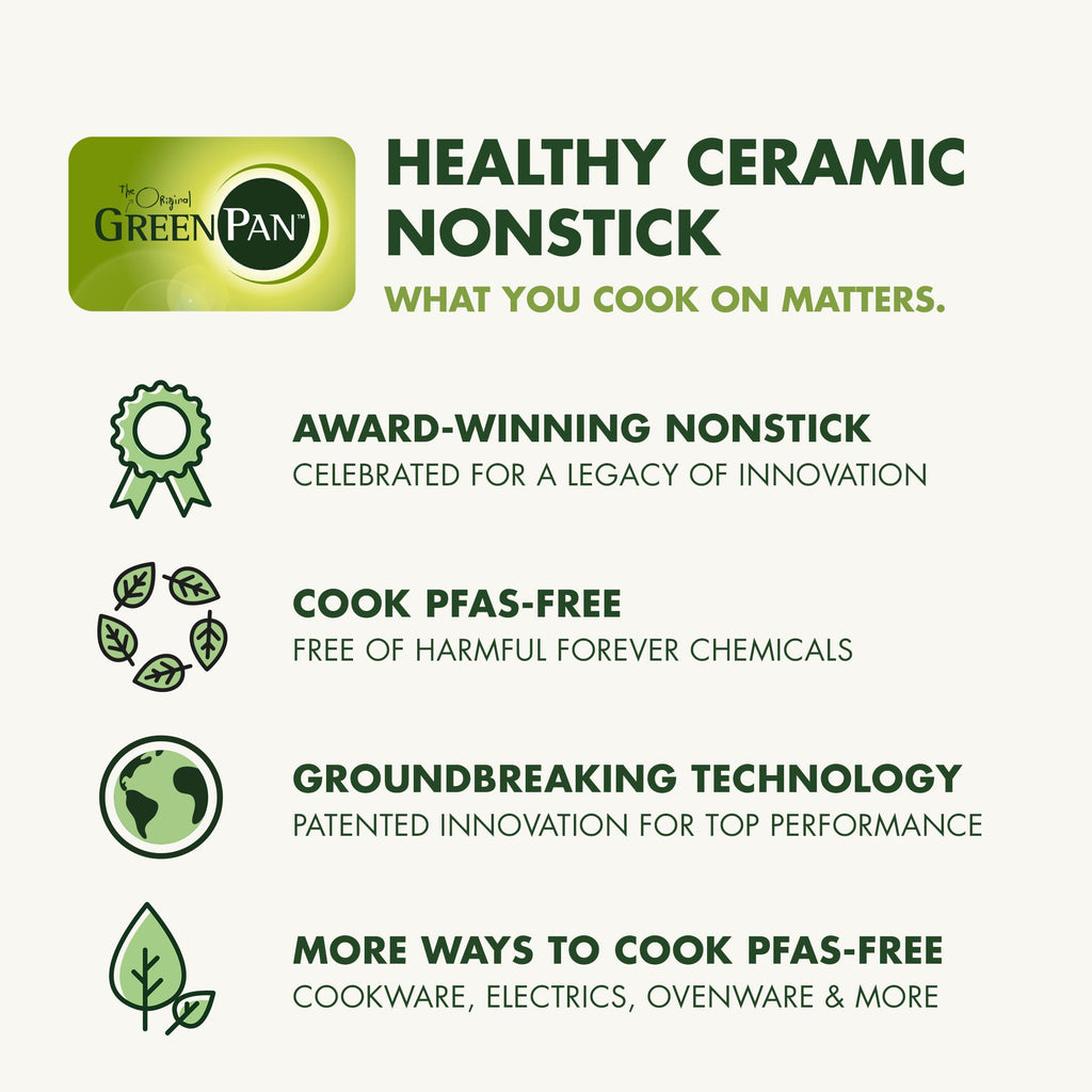 GreenPan Hybrid Nonstick Stainless Steel Frying Pan Set
