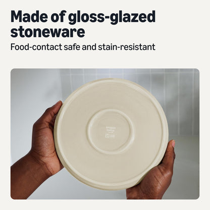 Set of 4 Ceramic Salad Plates with Modern Design for Everyday Dining