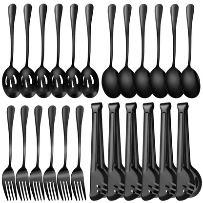 ZLMTZDJD Stainless Steel Serving Utensils Set -Serving Utensils Set for Parties