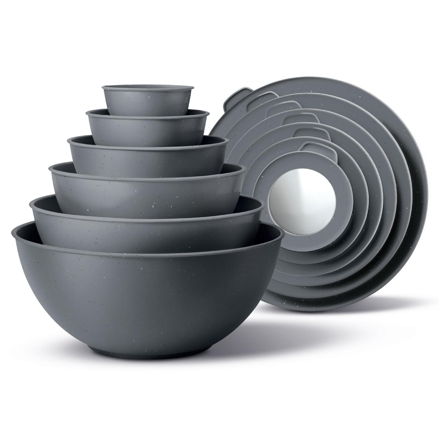 12-Piece Nesting Mixing Bowl Set with Lids for Food Prep & Storage