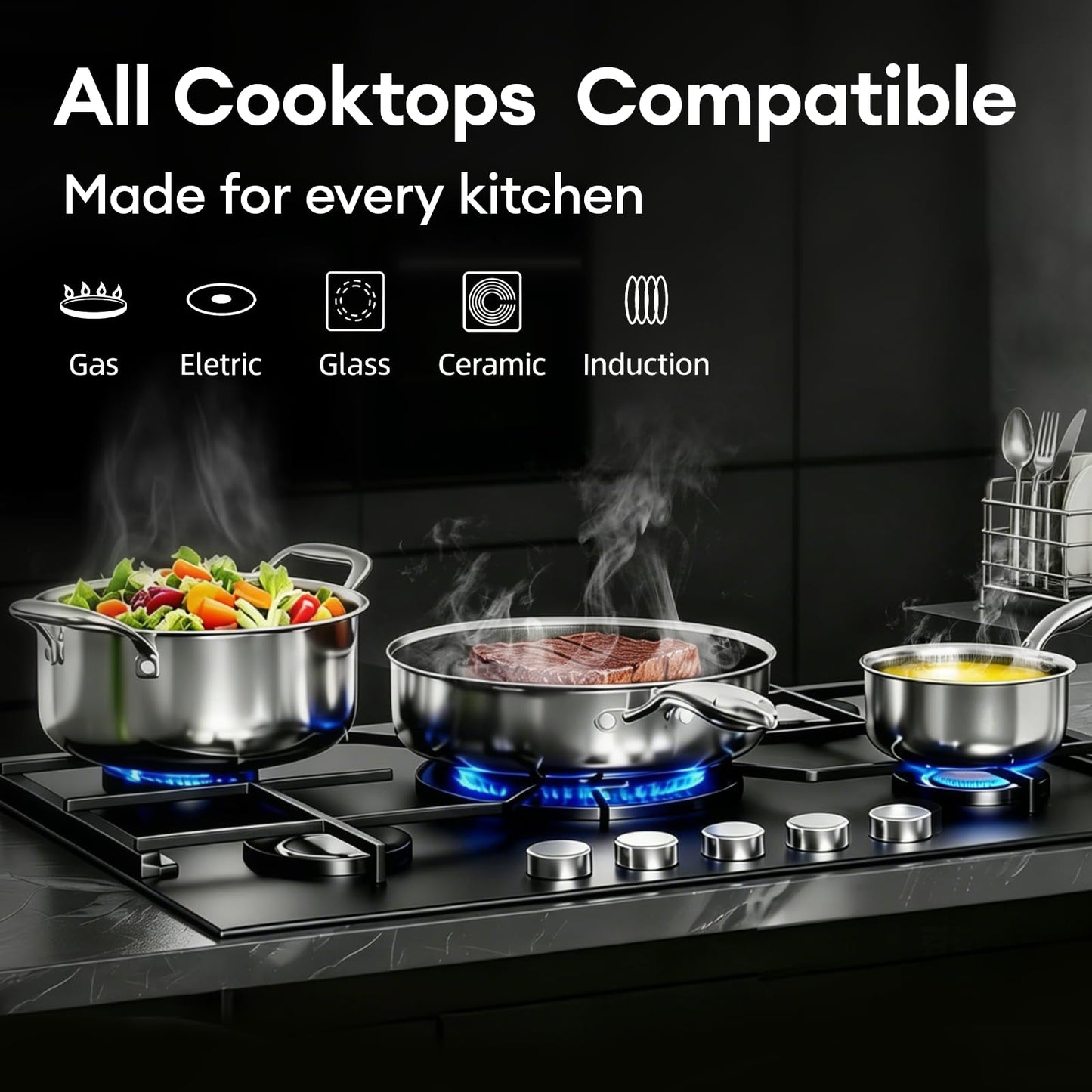 COOKER KING Stainless Steel Cookware Set