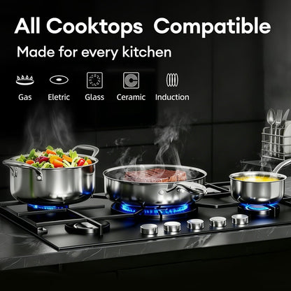 COOKER KING Stainless Steel Cookware Set